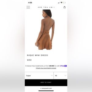 Are you am I Nique Mini Dress - Copper